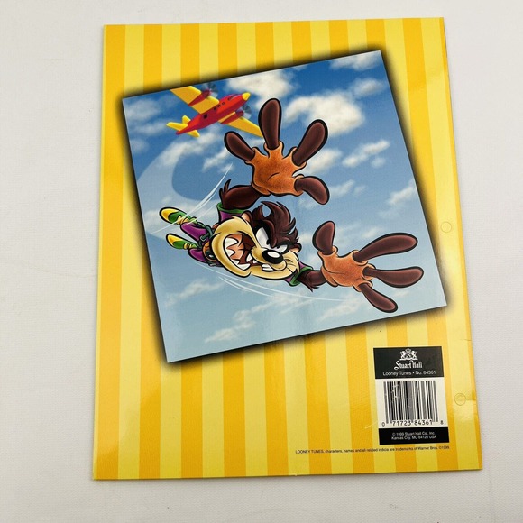 Vtg Looney Tunes Pocket Folder Lot of 2 Extreme Sports Bugs Taz 1999 Stuart Hall - Picture 4 of 6